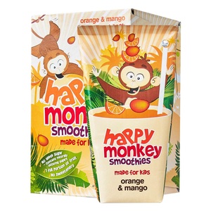 小猴乐饮橙子&芒果果汁（180ml*4袋）*6/箱