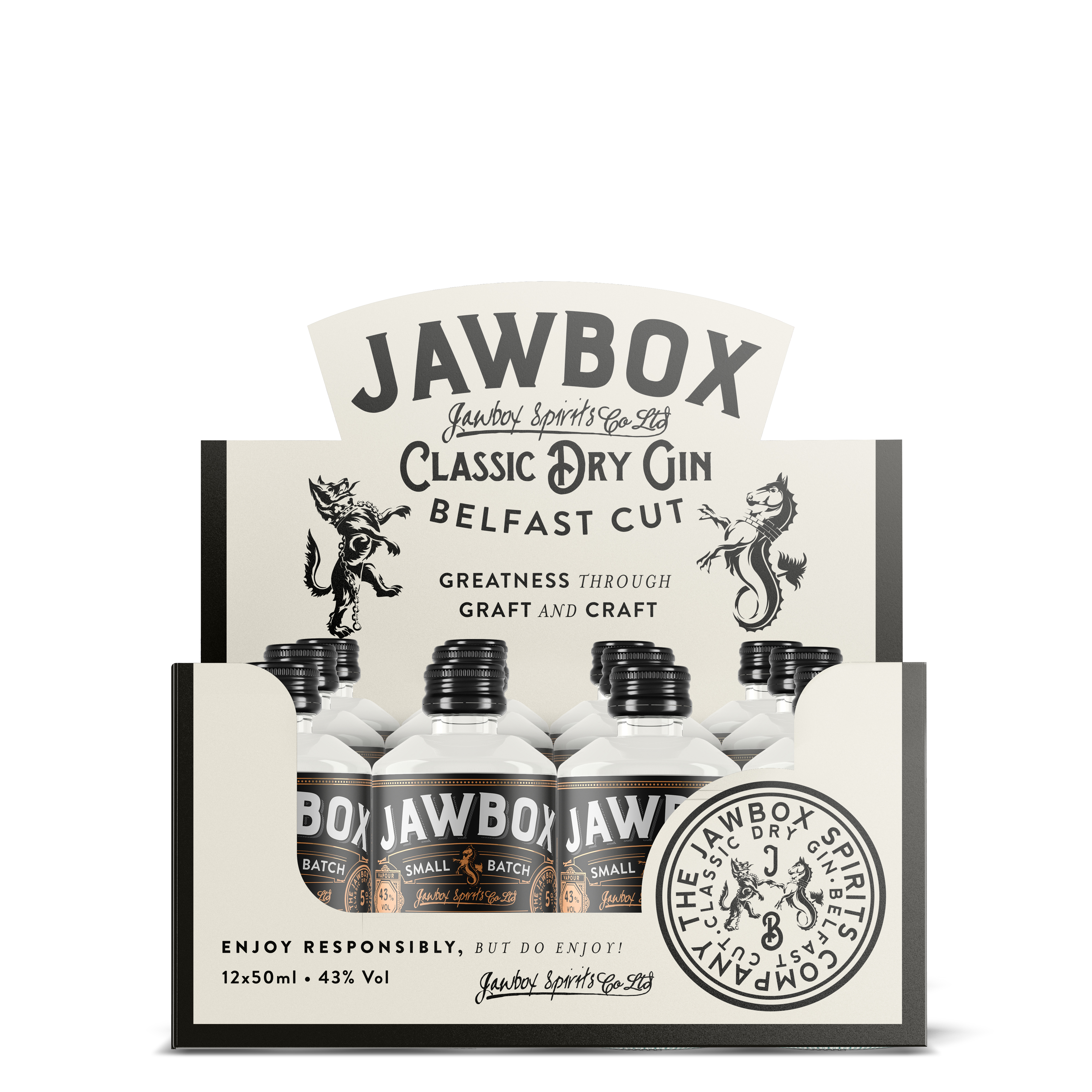 Jawbox Small Batch GIN 12x50ml